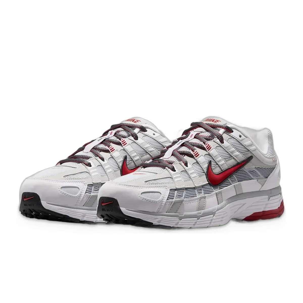 P-6000 White / Pure Platinum / Wolf Grey / Dune Red — 5