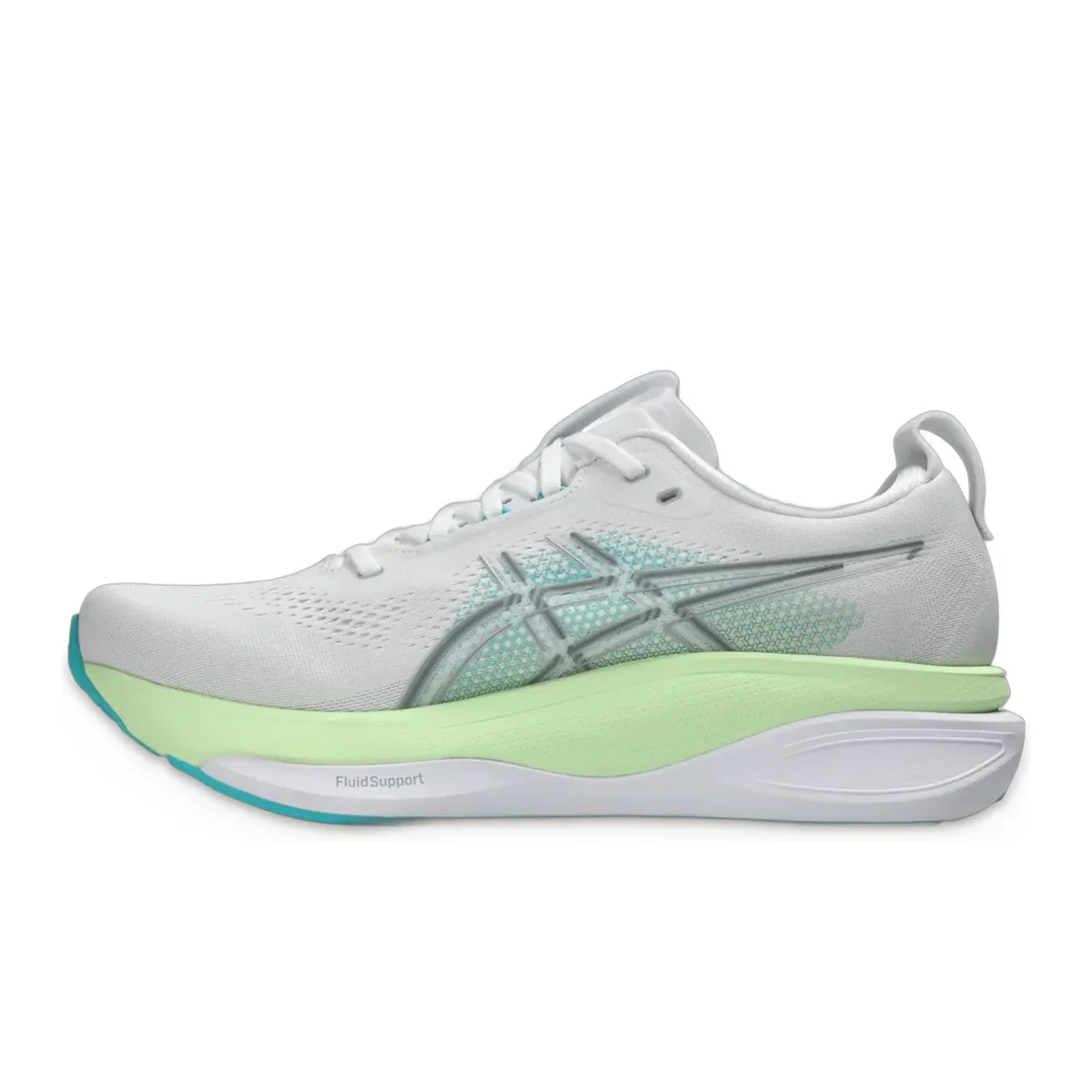 Gel-Kayano 33 White / Energy Aqua — 4
