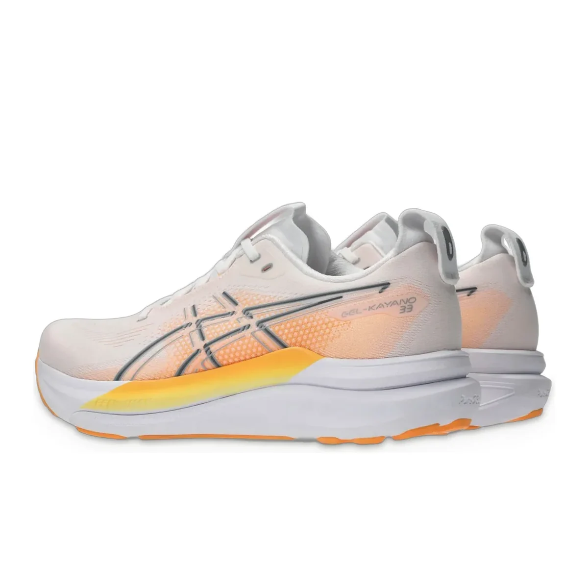 Gel-Kayano 33 White / Stadium Orange — 3