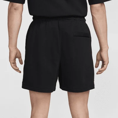 Club French Terry Flow Shorts Black/Black/White — 3