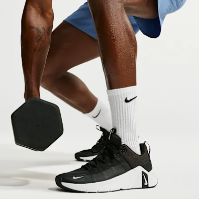 Everyday Cushioned Crew Socks (3 pairs) White/Black — 6