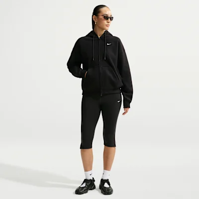 Studio Fleece Heavyweight Oversized Full-Zip Hoodie Total Black/Sail — 4
