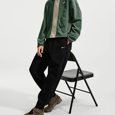 Studio Fleece Heavyweight High-Rise Joggers Total Black/Sail — 4