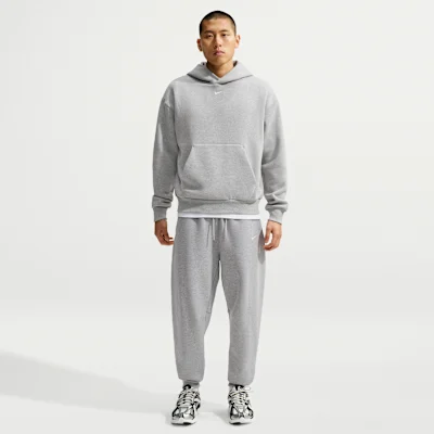 Solo Fleece Pullover Hoodie Dark Grey Heather/Sail — 4