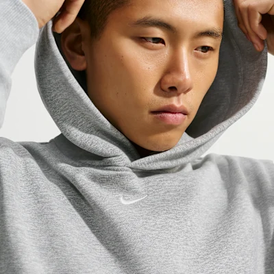 Solo Fleece Pullover Hoodie Dark Grey Heather/Sail — 3