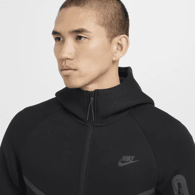 Tech Windrunner Full-Zip Hoodie Black/Black — 3