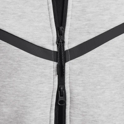 Tech Windrunner Full-Zip Hoodie Dark Grey Heather/Black — 6