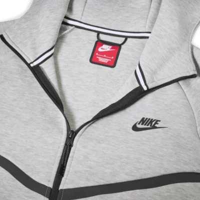 Tech Windrunner Full-Zip Hoodie Dark Grey Heather/Black — 4